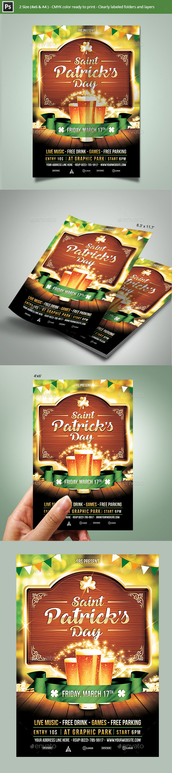 St Patrick's Day Flyer Template - Holidays Events