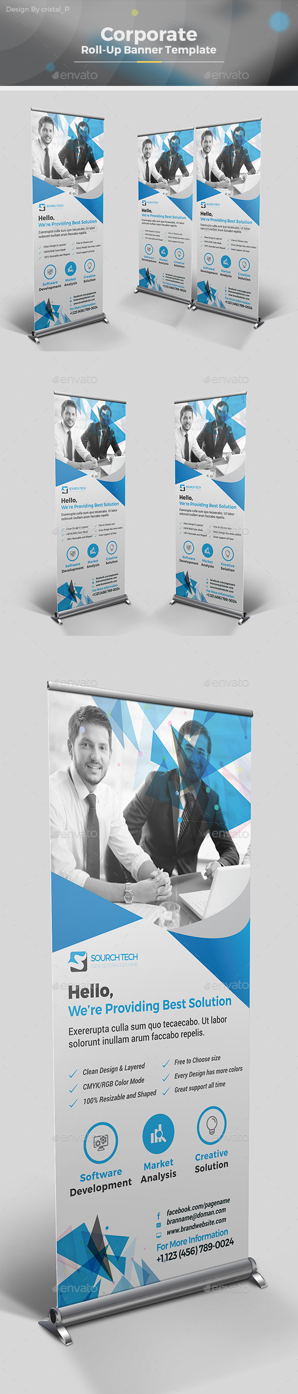 Corporate Roll-up Banner - Signage Print Templates