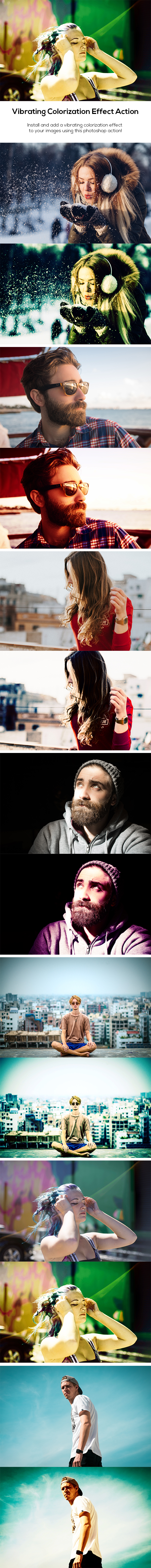 Vibrating Colorization Effect - Photo Effects Actions
