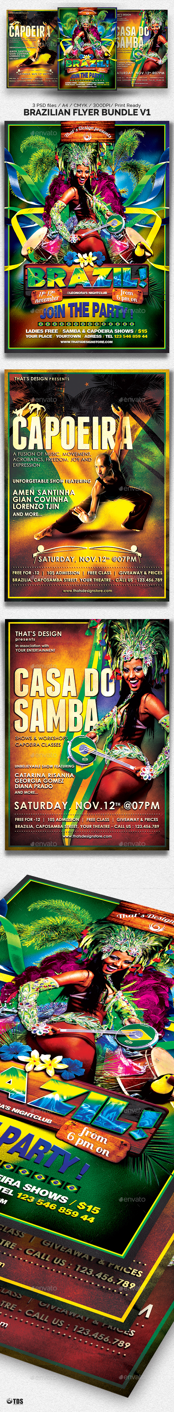 Brazilian Flyer Bundle - Clubs & Parties Events