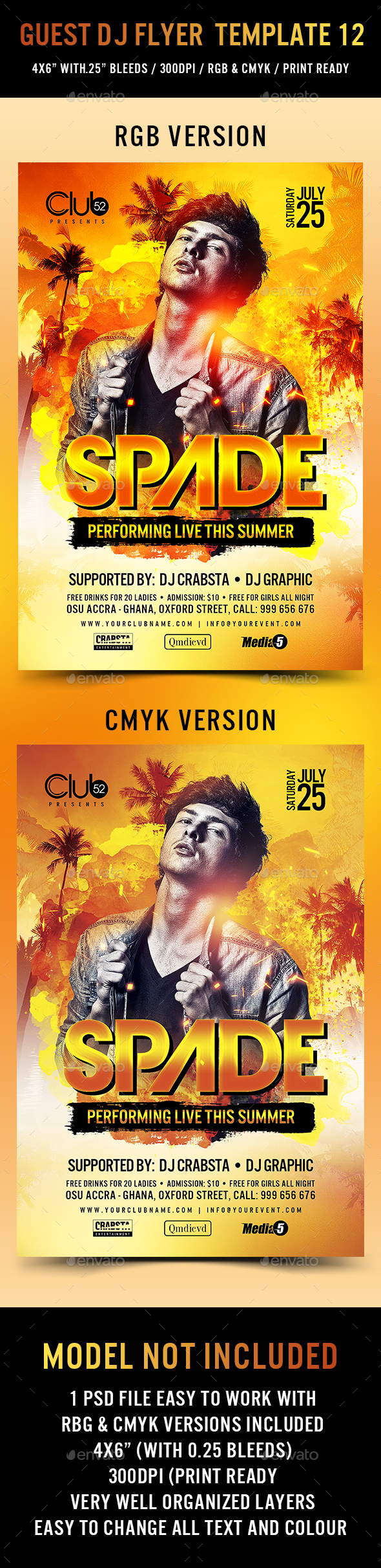 Guest DJ Flyer Template 12 - Flyers Print Templates