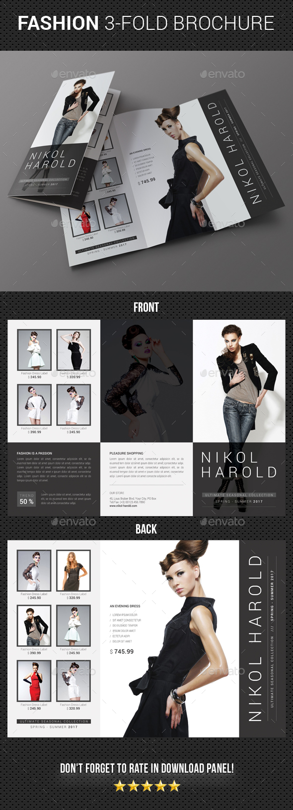Fashion 3-Fold Brochure 19 - Brochures Print Templates