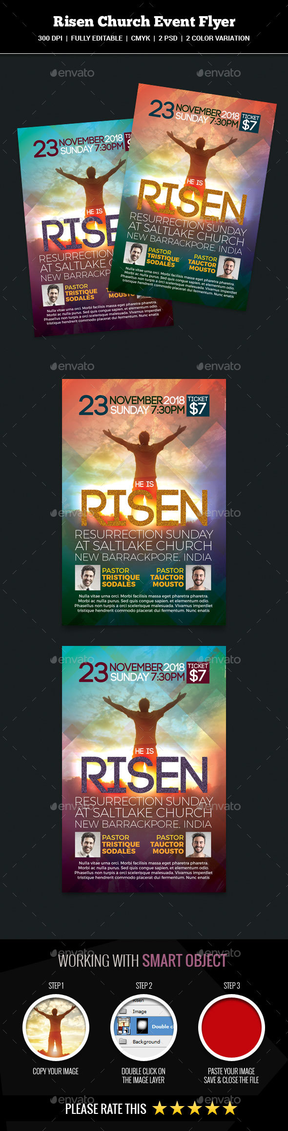 Risen Church Event Flyer - Church Flyers