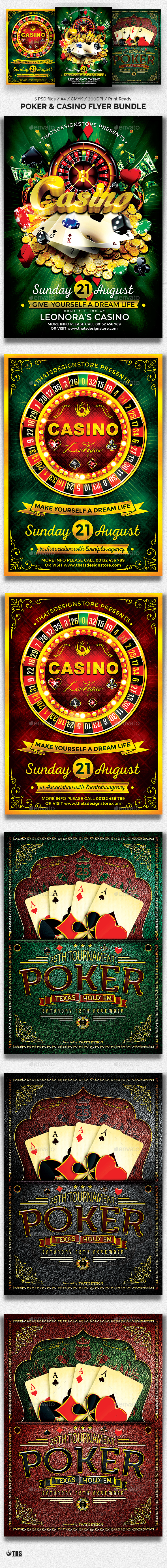 Poker and Casino Flyer Bundle - Events Flyers