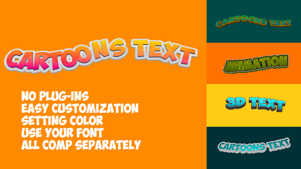 Cartoons Text - VideoHive 19423137