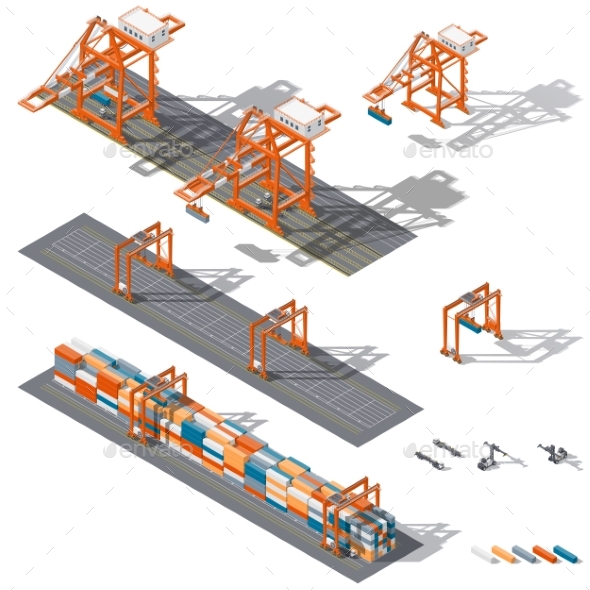 Sea Container Terminal - Miscellaneous Vectors