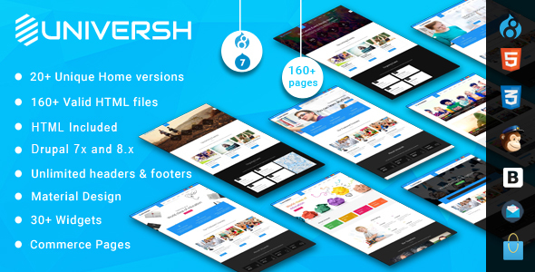 Universh - MultiPurpose Drupal 7 - 8 Theme - Corporate Drupal