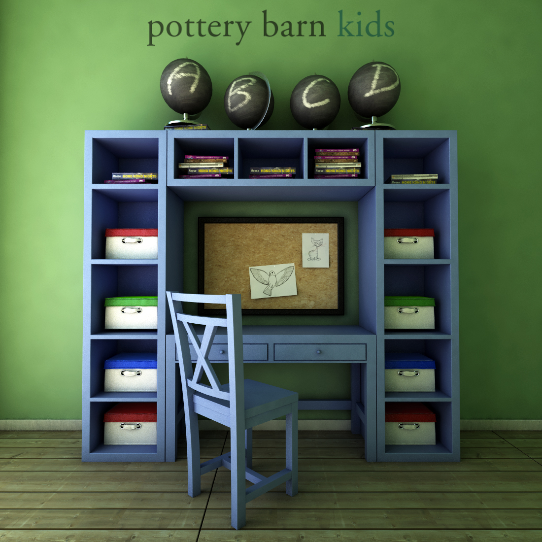 Potterybarn Preston Desk Storage, Pottery Barn Shelving System