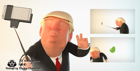 Selfie Logo with Trump Character