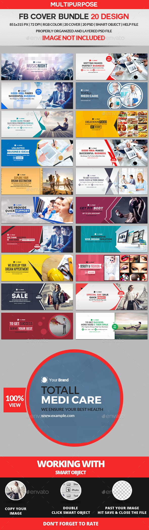 Facebook Cover Bundle Two - 20 Design - Facebook Timeline Covers Social Media
