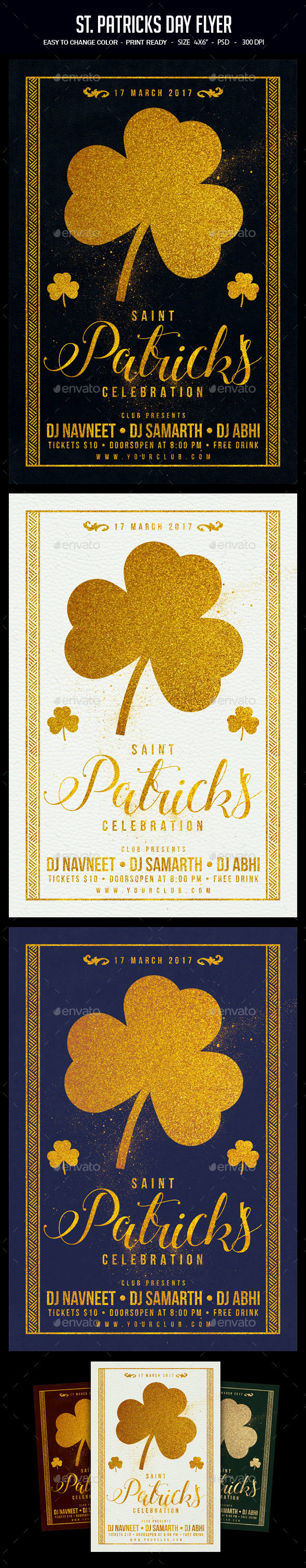 ST. Patrick's Day Flyer - Clubs & Parties Events