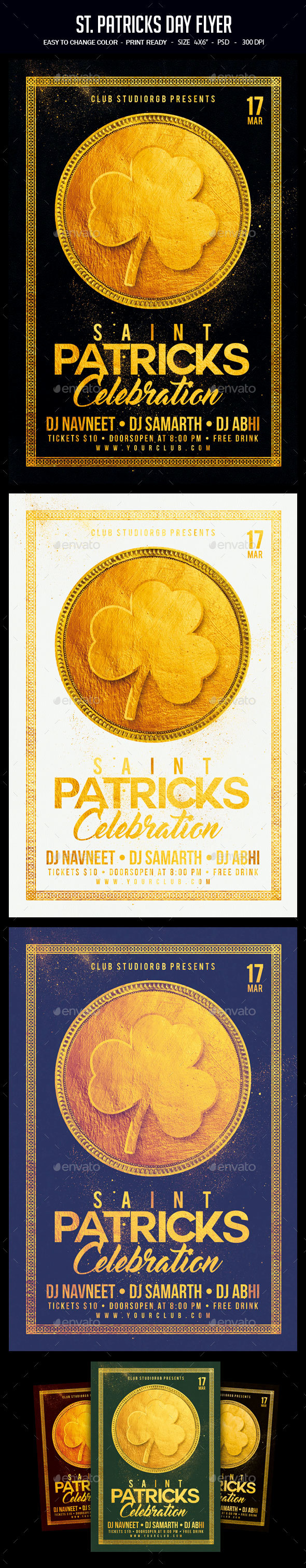 St. Patrick's Day Flyer - Clubs & Parties Events