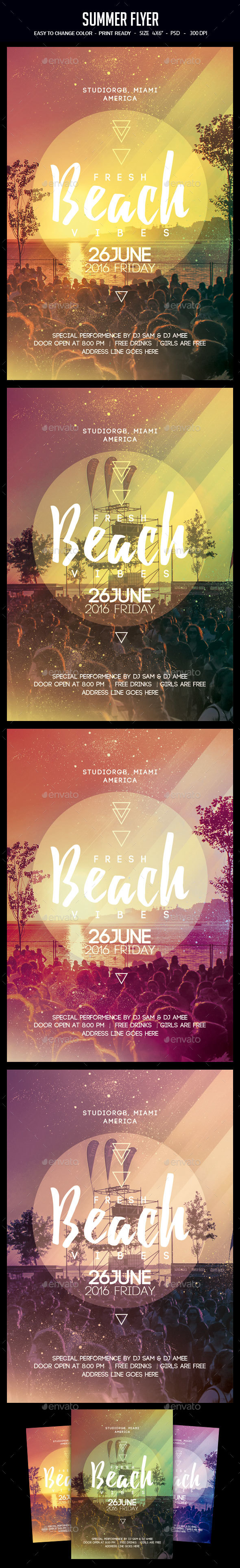 Summer Flyer - Clubs & Parties Events