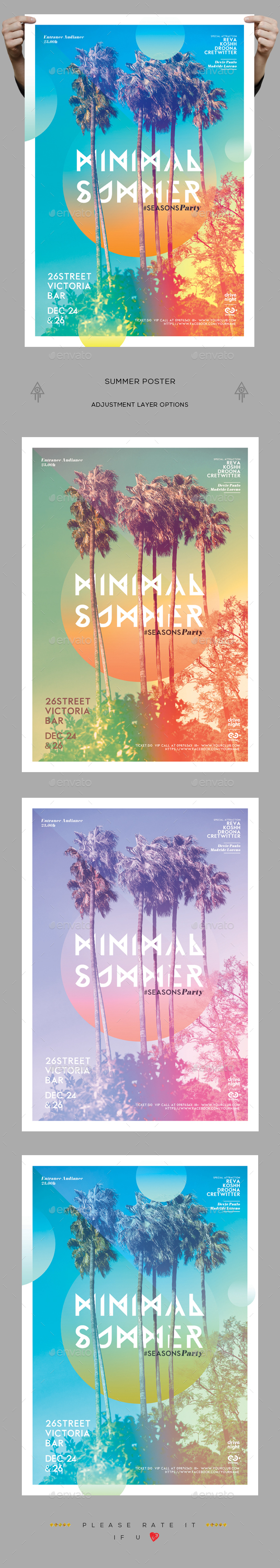 Minimal Summer Poster - Clubs & Parties Events