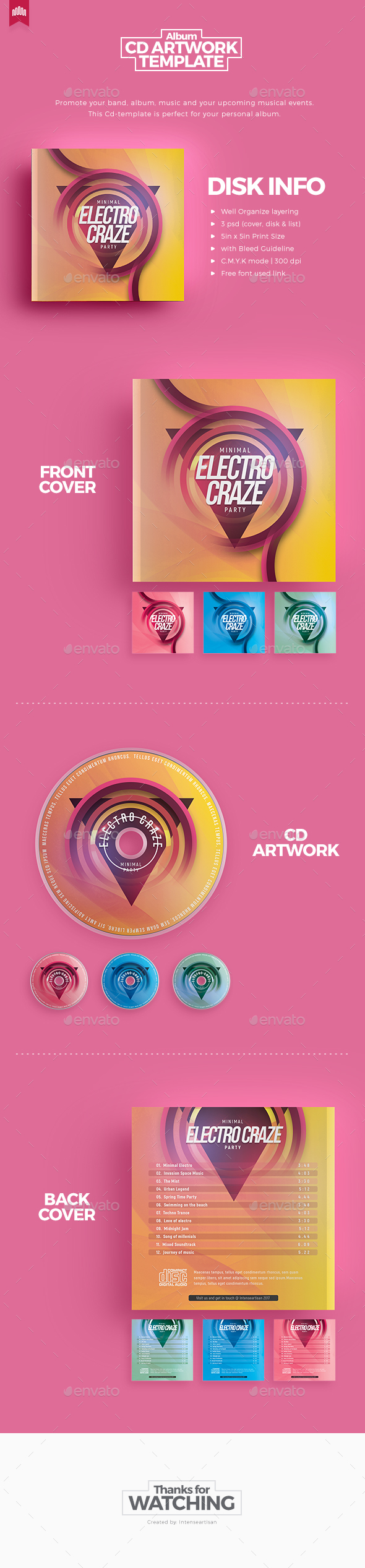 Electro Craze - Cd Artwork - CD & DVD Artwork Print Templates