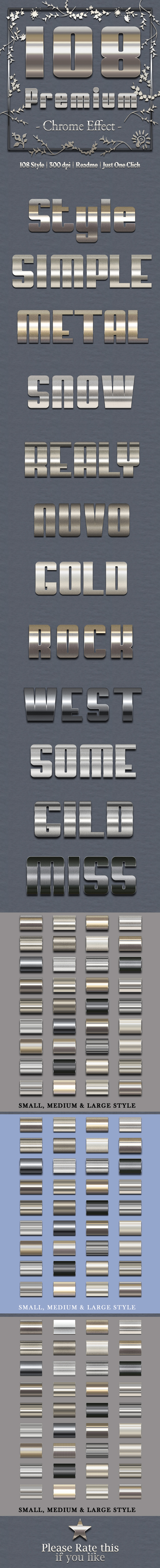 108 Premium Chrome Style 1 - Text Effects Styles