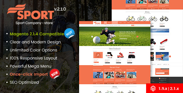 SM Sport - Responsive Magento 1.9 and Magento 2 Theme - Shopping Magento