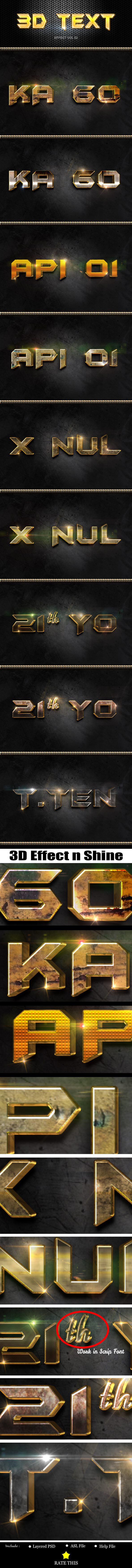 3D style v2 - Text Effects Styles