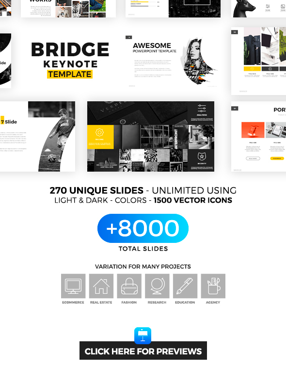 Bridge Keynote Template - Creative Keynote Templates