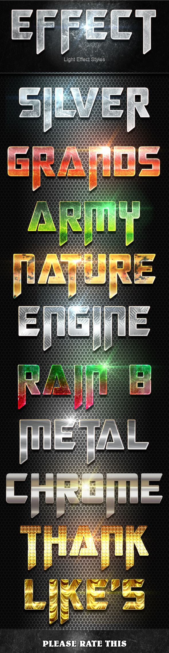 Light Text Effect 1 - Text Effects Styles