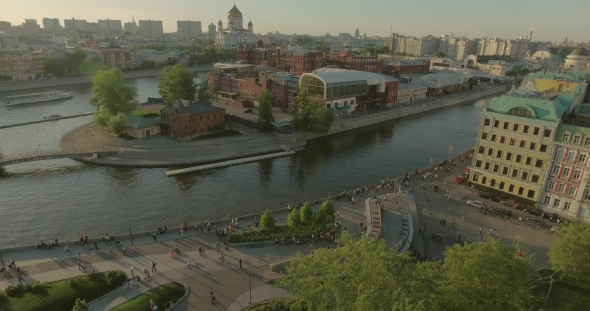 Aerial View of Peter the Great Statue