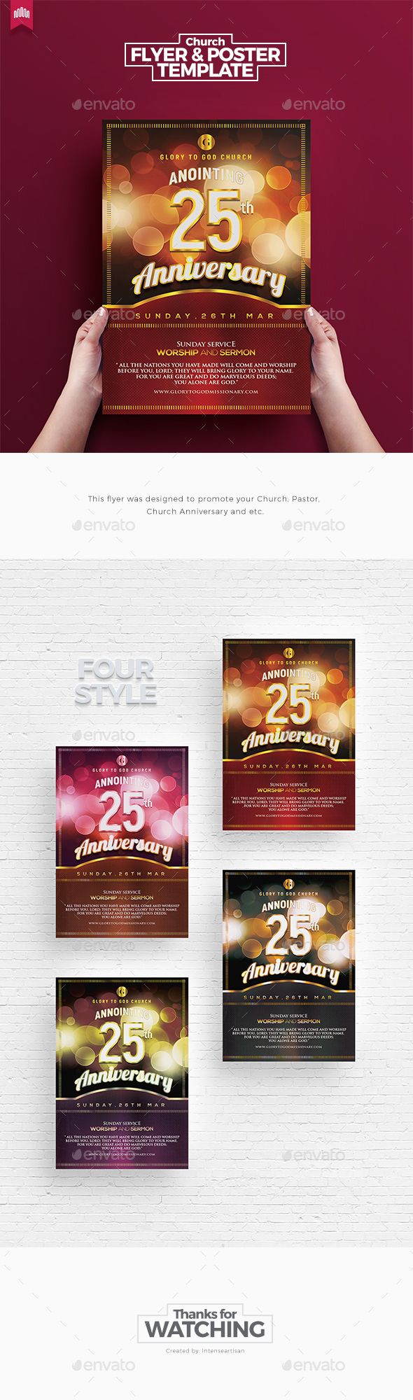 Church Anniversary - Flyer Template - Church Flyers