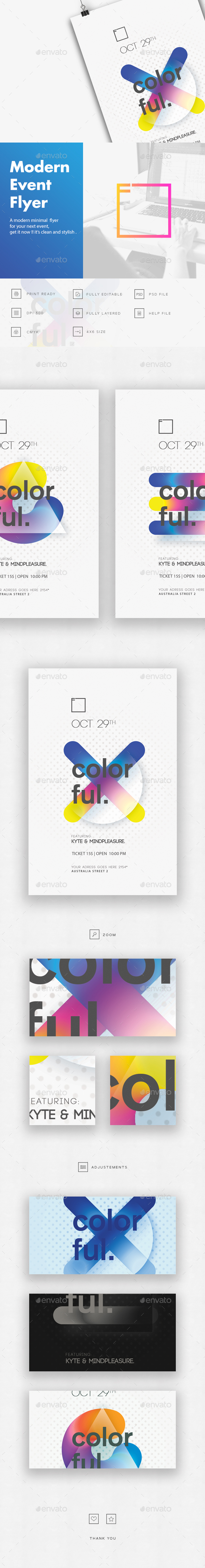 Modern Flyer Colorful - Events Flyers