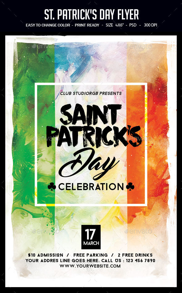 St. Patrick's Day Flyer - Clubs & Parties Events