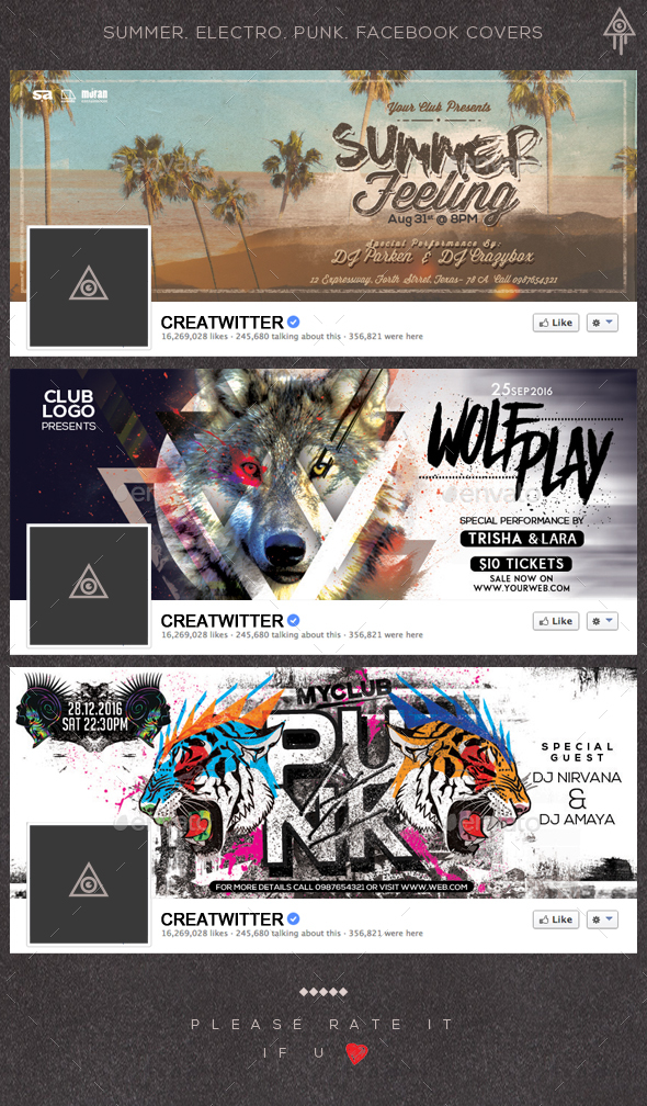 Summer. Electro. Punk. Facebook Covers - Facebook Timeline Covers Social Media