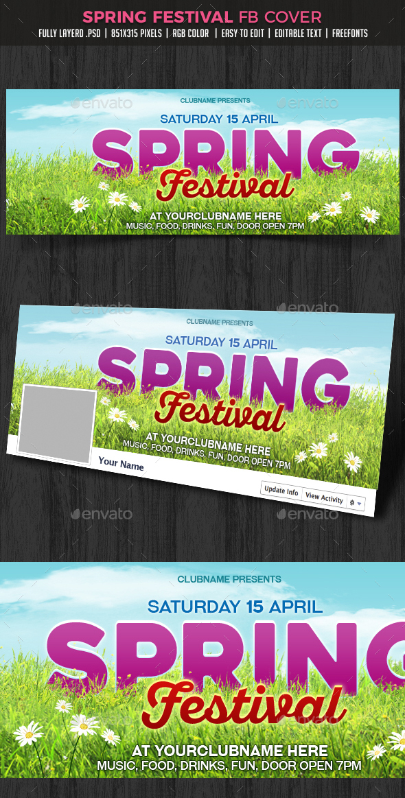 Spring Festival Facebook cover - Facebook Timeline Covers Social Media