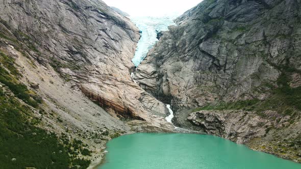 Briksdalsbreen glacier arm of Jostedalsbreen, Briksdalsbre, Norway