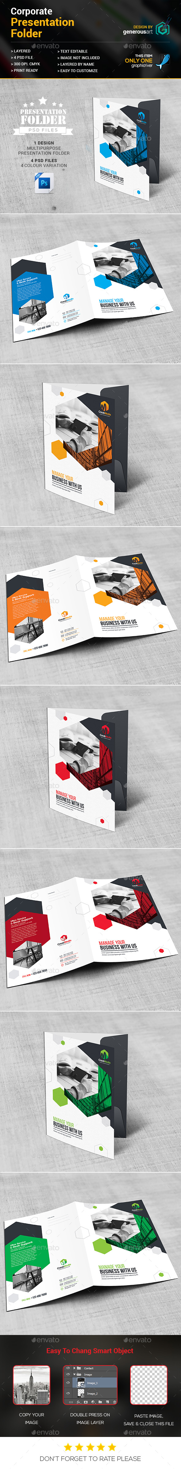 Business Presentation Folder - Stationery Print Templates