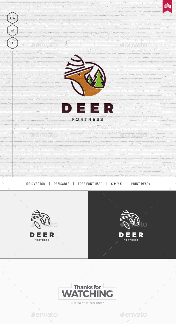 Deer Logo - Animals Logo Templates