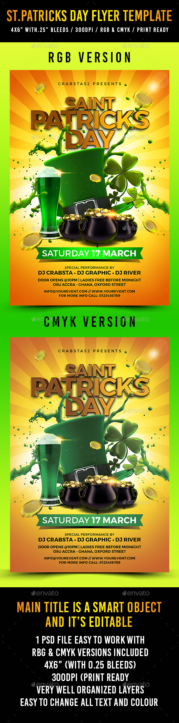 St. Patricks Day Flyer Template - Events Flyers