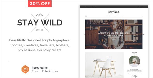 Stay Wild - A Clean Lifestyle Blog & Shop Theme - Personal Blog / Magazine