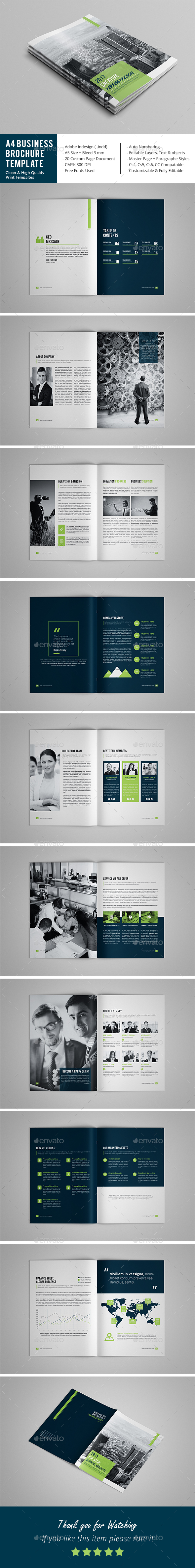 A4 Business Brochure Template - Corporate Brochures