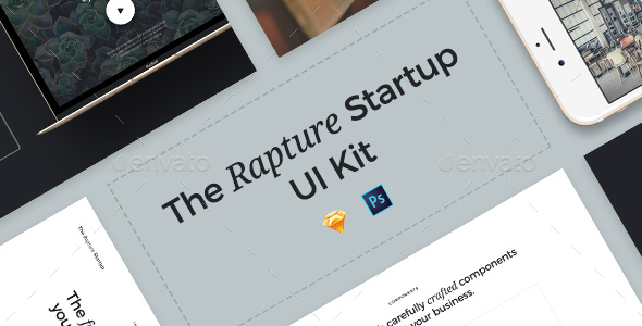 The Rapture Startup UI Kit - User Interfaces Web Elements