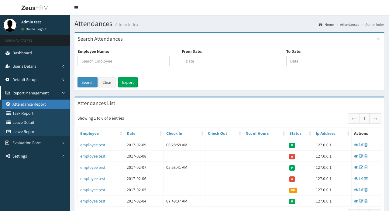 ZeusHRM: Human Resource Management by shibi_technologies | CodeCanyon