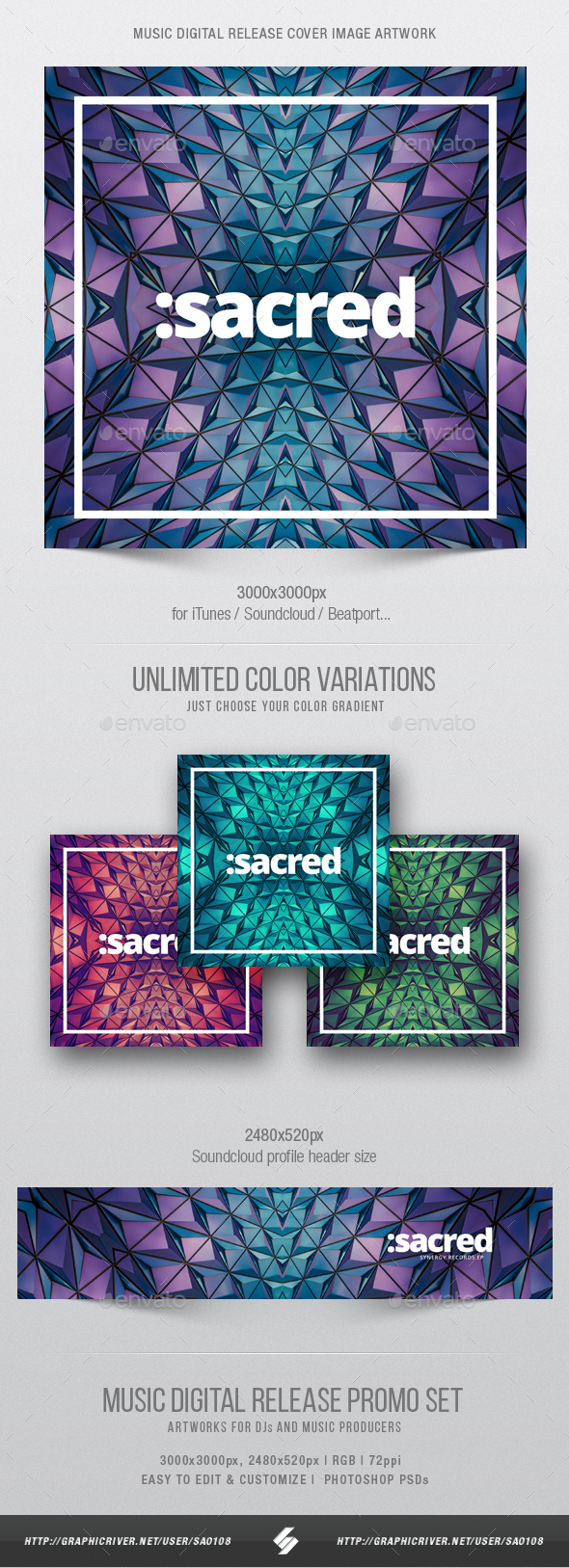 Sacred - Music Cover Image Artwork Template - Miscellaneous Social Media