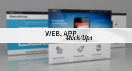 Web, App Mock-Ups