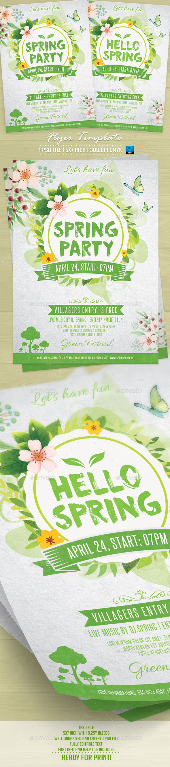 Spring Party Flyer Template v2 - Events Flyers