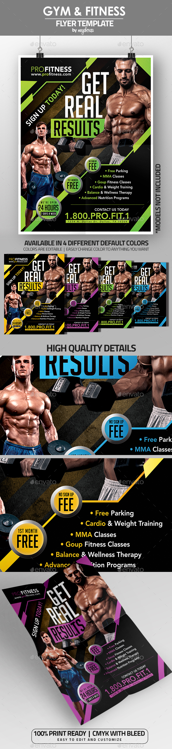 Gym & Fitness Flyer / Poster Template V1 - Sports Events