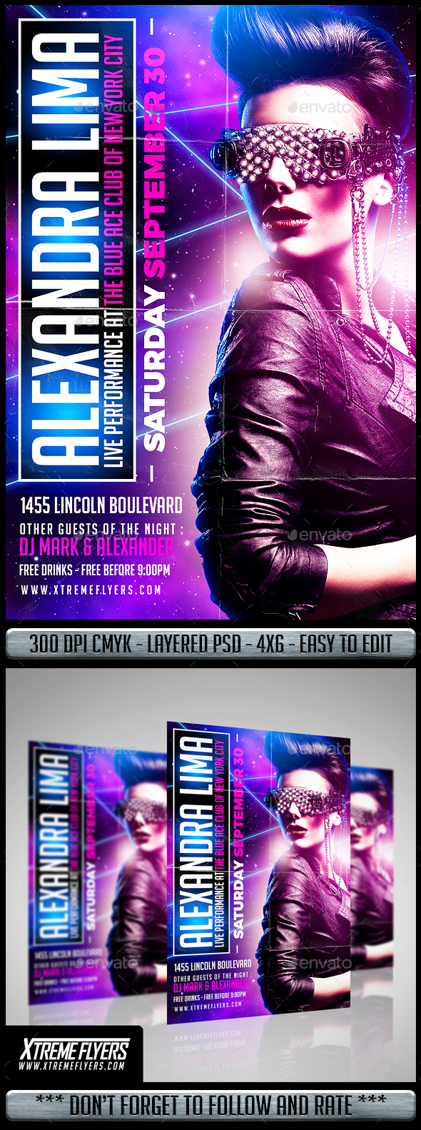 Guest DJ Flyer - Clubs & Parties Events