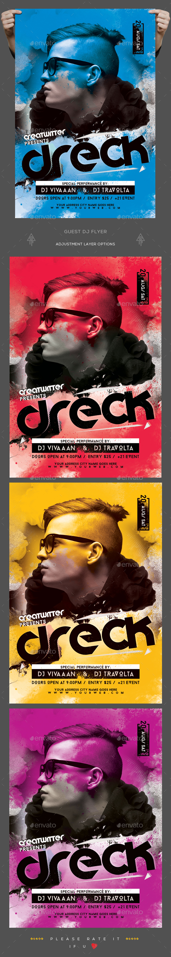 Guest Dj Flyer - Clubs & Parties Events