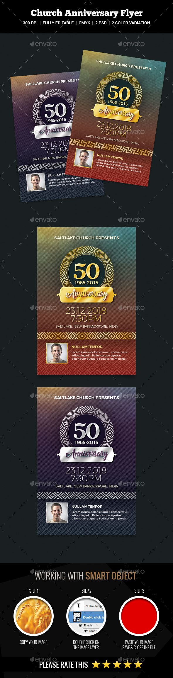 Church Anniversary Flyer - Church Flyers