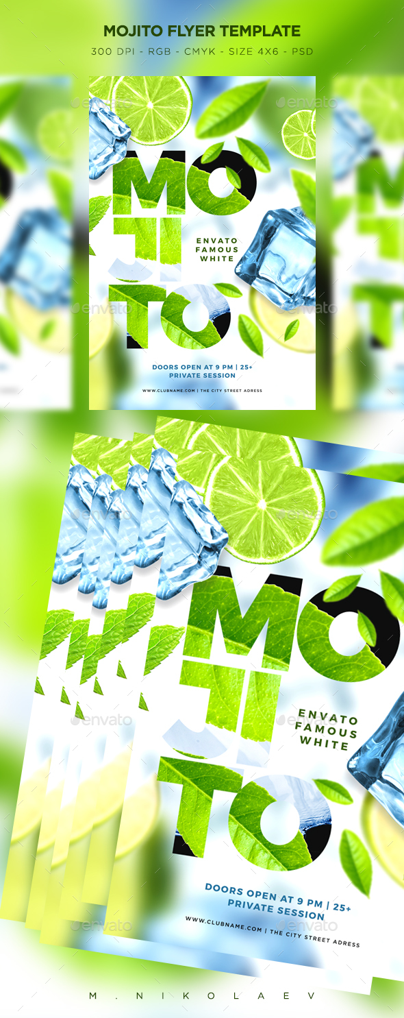 Mojito Flyer - Clubs & Parties Events