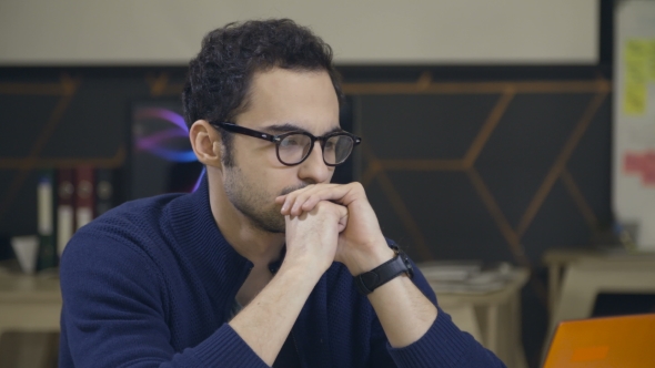 Portrait of Thinking Man alt