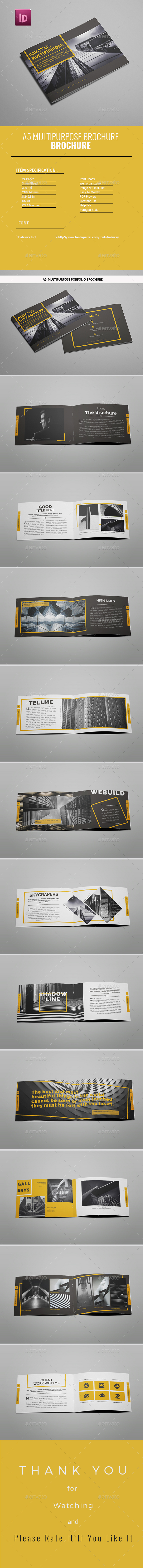 A5 Multipurpose Portfolio Brochure - Portfolio Brochures