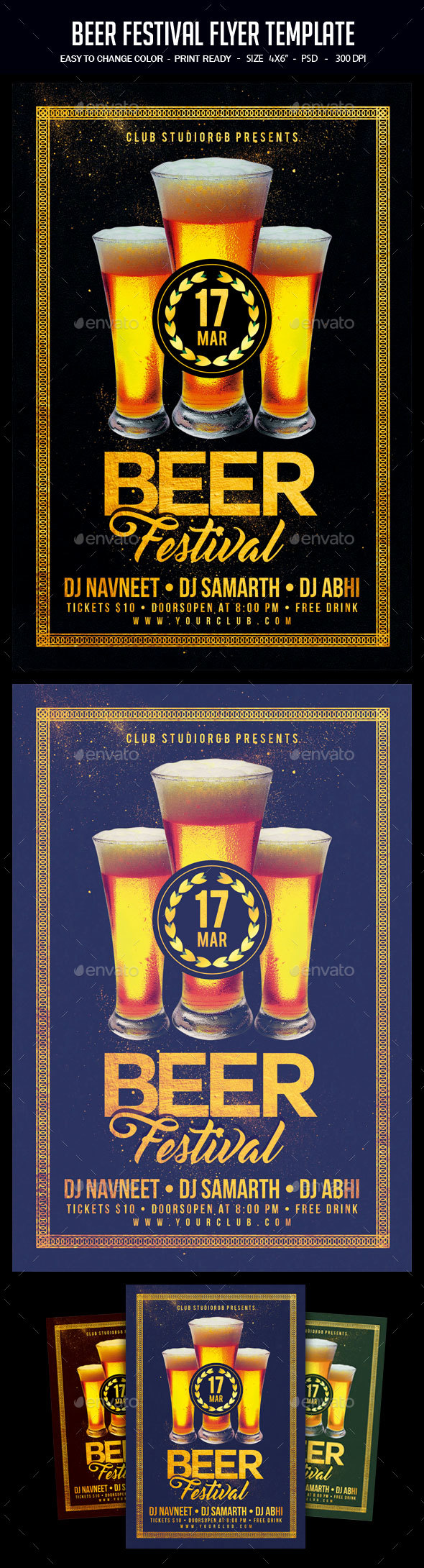 Beer Festival Flyer Template - Clubs & Parties Events