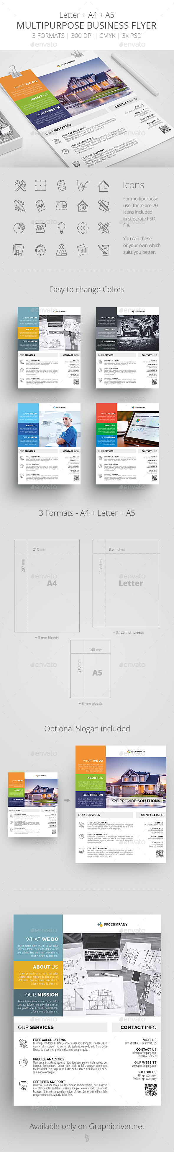 Multipurpose Business Flyer Template 4 - Corporate Flyers